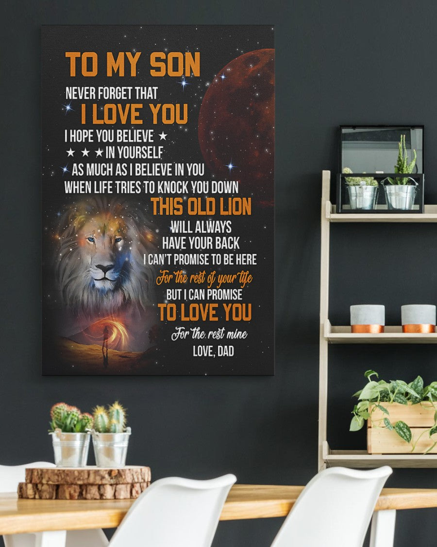 To My Son From Dad Canvas