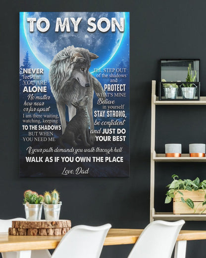 To My Son From Dad Canvas