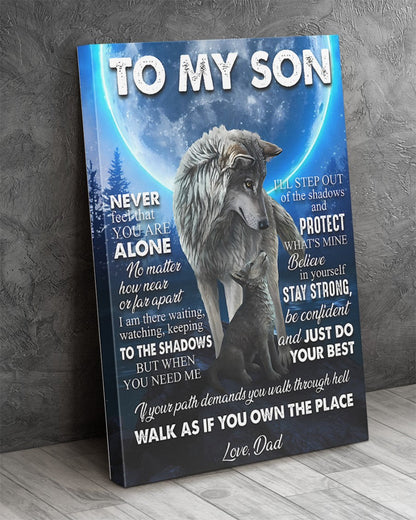 To My Son From Dad Canvas