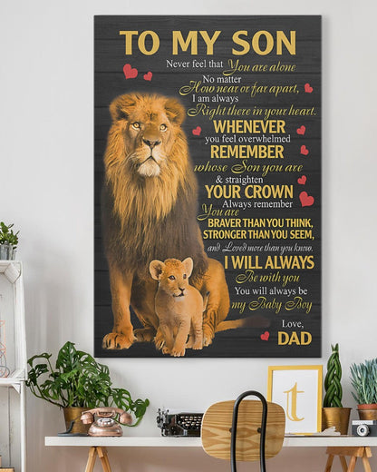To My Son From Dad Canvas