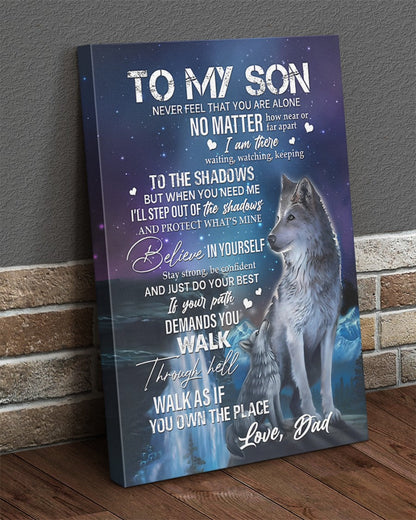To My Son From Dad Canvas
