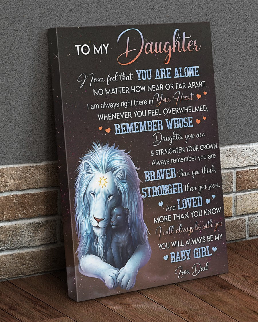 To My Daughter From Dad Canvas