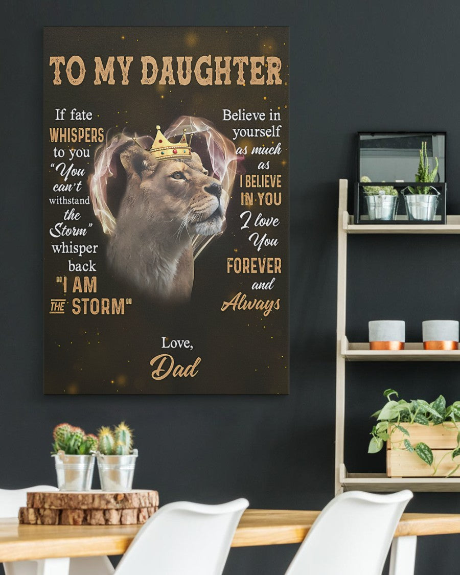 To My Daughter From Dad Canvas