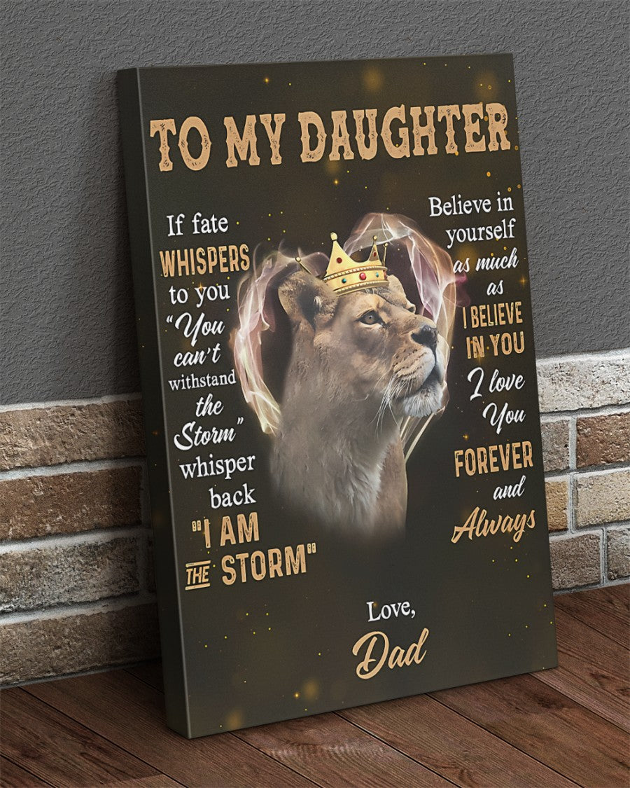 To My Daughter From Dad Canvas