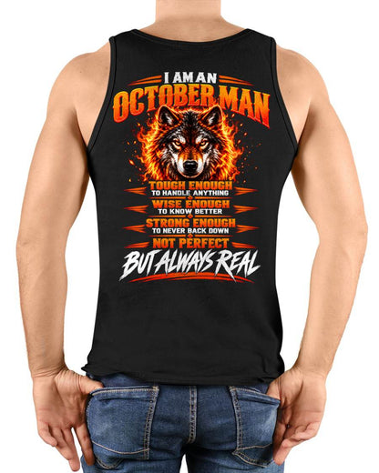OCTOBER – NOT PERFECT BUT ALWAYS REAL , WOLF SHIRT - FOR MAN - TLEE10 (SKU2610-56-10)