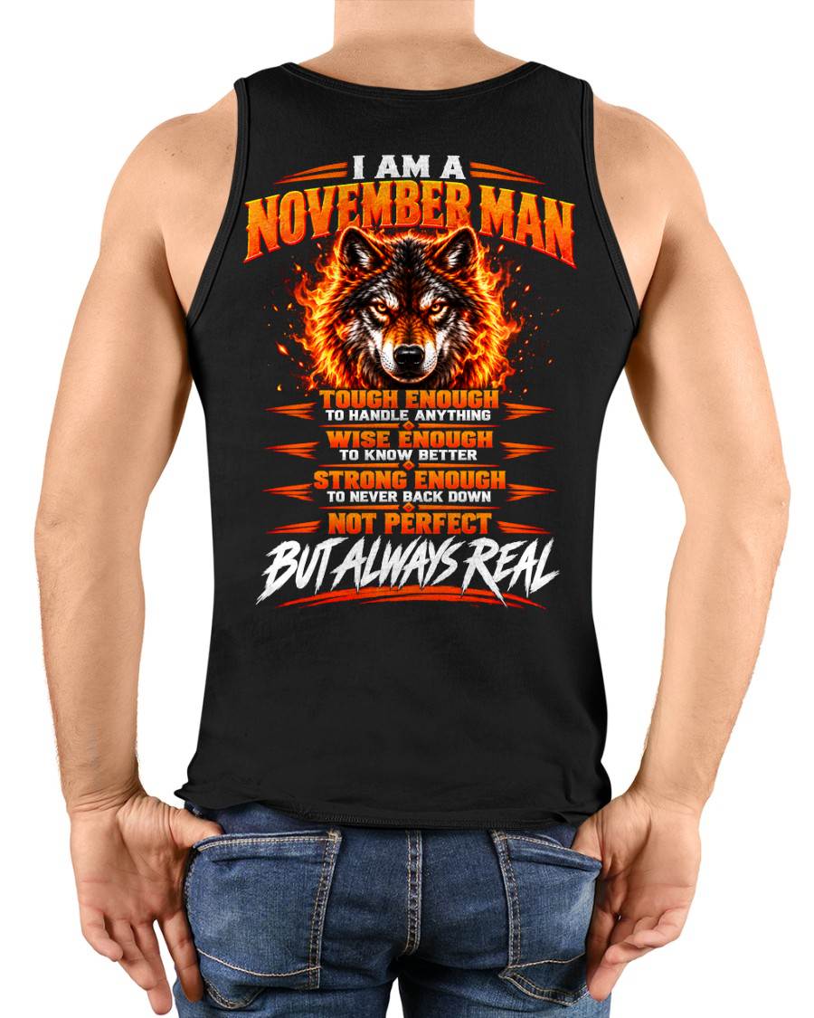 NOVEMBER – NOT PERFECT BUT ALWAYS REAL , WOLF SHIRT - FOR MAN - TLEE11 (SKU2610-56-11)