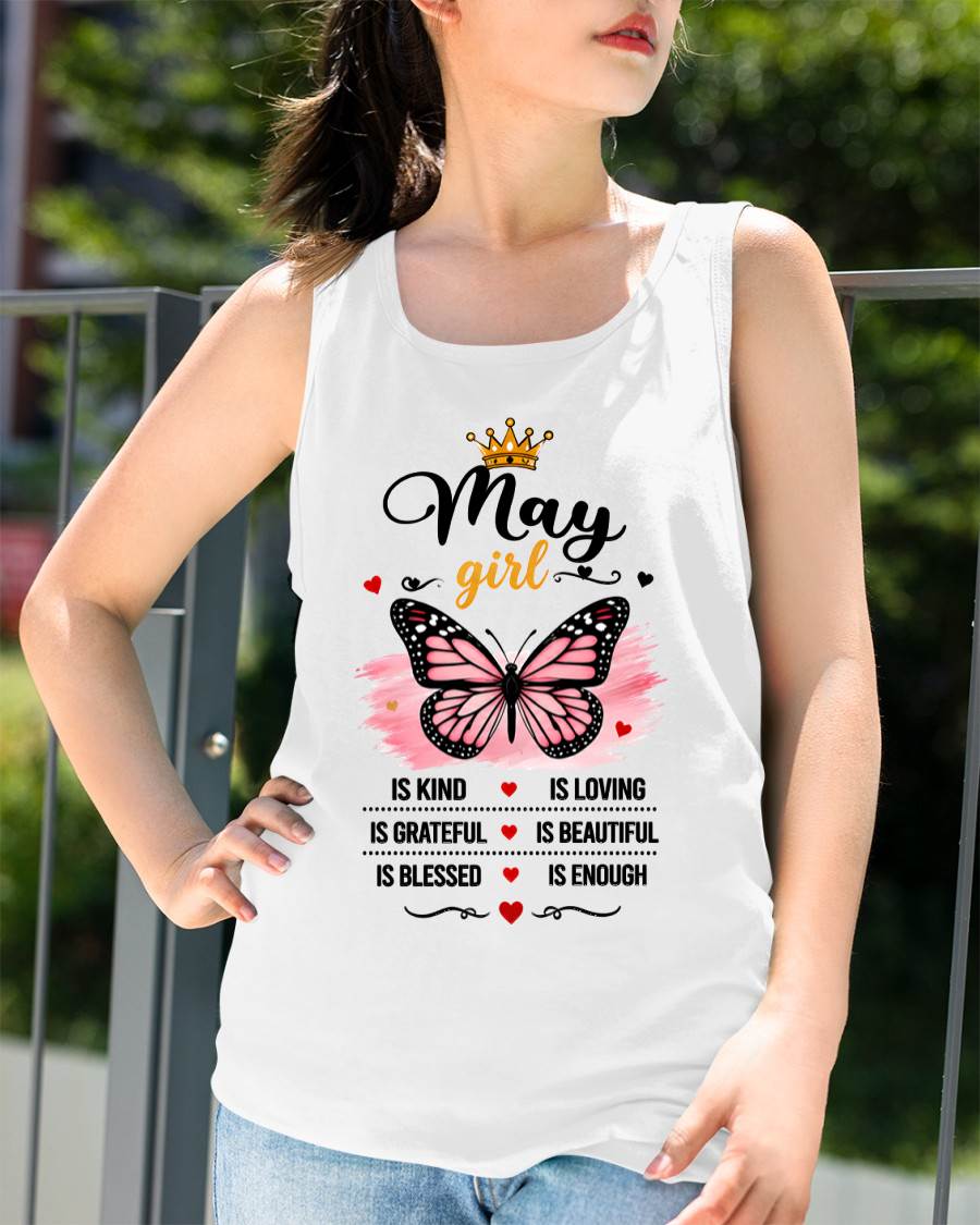 MAY GIRL BUTTERFLY SHIRT - FOR WOMEN - TLEE05 (SKU2608-593-05)