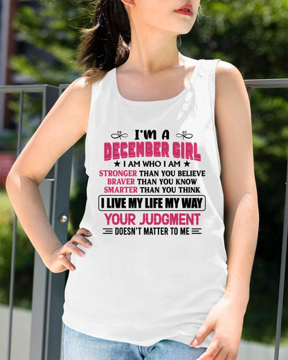 DECEMBER GIRL – I AM WHO I AM, STRONGER, BRAVER, SMARTER - FOR WOMEN - TLEE12 (SKU2603-218-12)