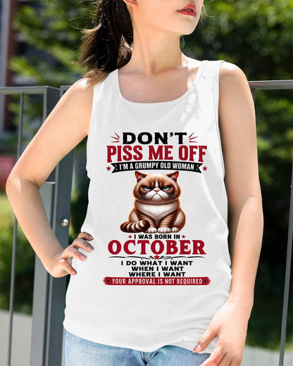 OCTOBER – ZERO PATIENCE FUNNY CAT - FOR WOMEN - TLEE10 (SKU2608-291-10)