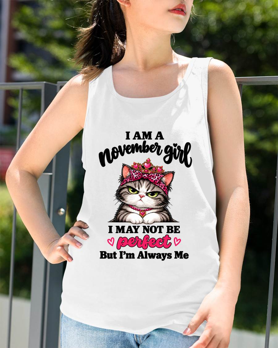 NOVEMBER GIRL CAT SHIRT – ALWAYS ME - FOR WOMEN - TLEE11 (SKU2610-100-11)
