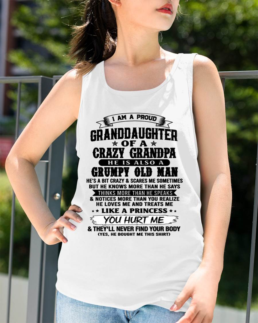 PROUD GRANDDAUGHTER OF A CRAZY GRANDPA - FROM GRANDPA - TLEE00 (SKU2607-114-00)