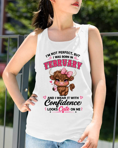 FEBRUARY BORN CONFIDENCE TEE - FOR WOMEN - TLEE02 (SKU2608-118-02)