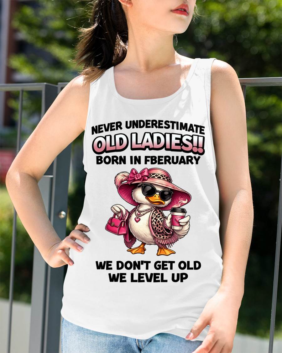 FEBRUARY LADIES – WE DON’T GET OLD, WE LEVEL UP - FOR WOMEN - TLEE02 (SKU2604-35-02)