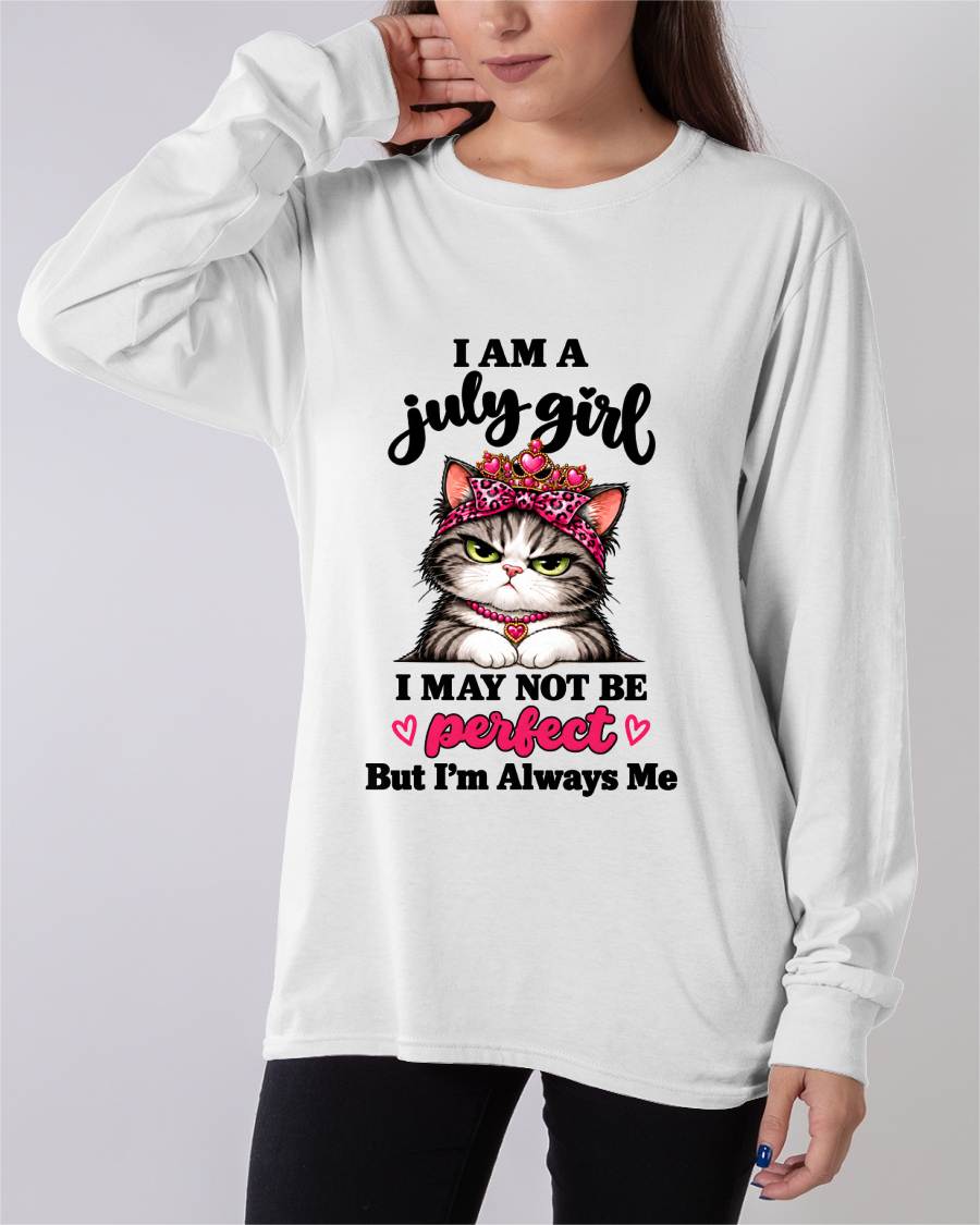 JULY GIRL CAT SHIRT – ALWAYS ME - FOR WOMEN - TLEE07 (SKU2610-100-07)