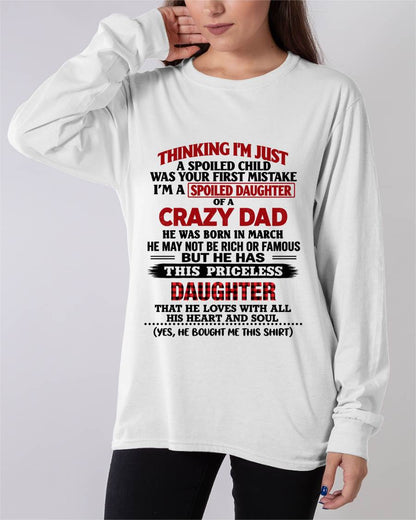 MARCH - SPOILED DAUGHTER OF A CRAZY DAD - FROM DAD - TLEE03 (SKU2610-884-03)