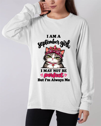 SEPTEMBER GIRL CAT SHIRT – ALWAYS ME - FOR WOMEN - TLEE09 (SKU2610-100-09)