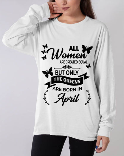 APRIL GIRLS ARE TRUE QUEENS - FOR WOMEN - TLEE04 (SKU2605-58-04)