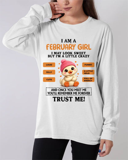 FEBRUARY GIRL - SWEET, LOUD, AND A LITTLE WILD, FULL OF LIFE AND ENERGY - FOR WOMEN - TLEE02 (SKU2603-200-02)