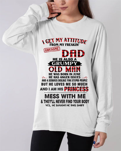 JUNE - I GET MY ATTITUDE FROM MY FREAKIN' AWESOME DAD - FROM DAD - TLEE06 (SKU2603-78-06)