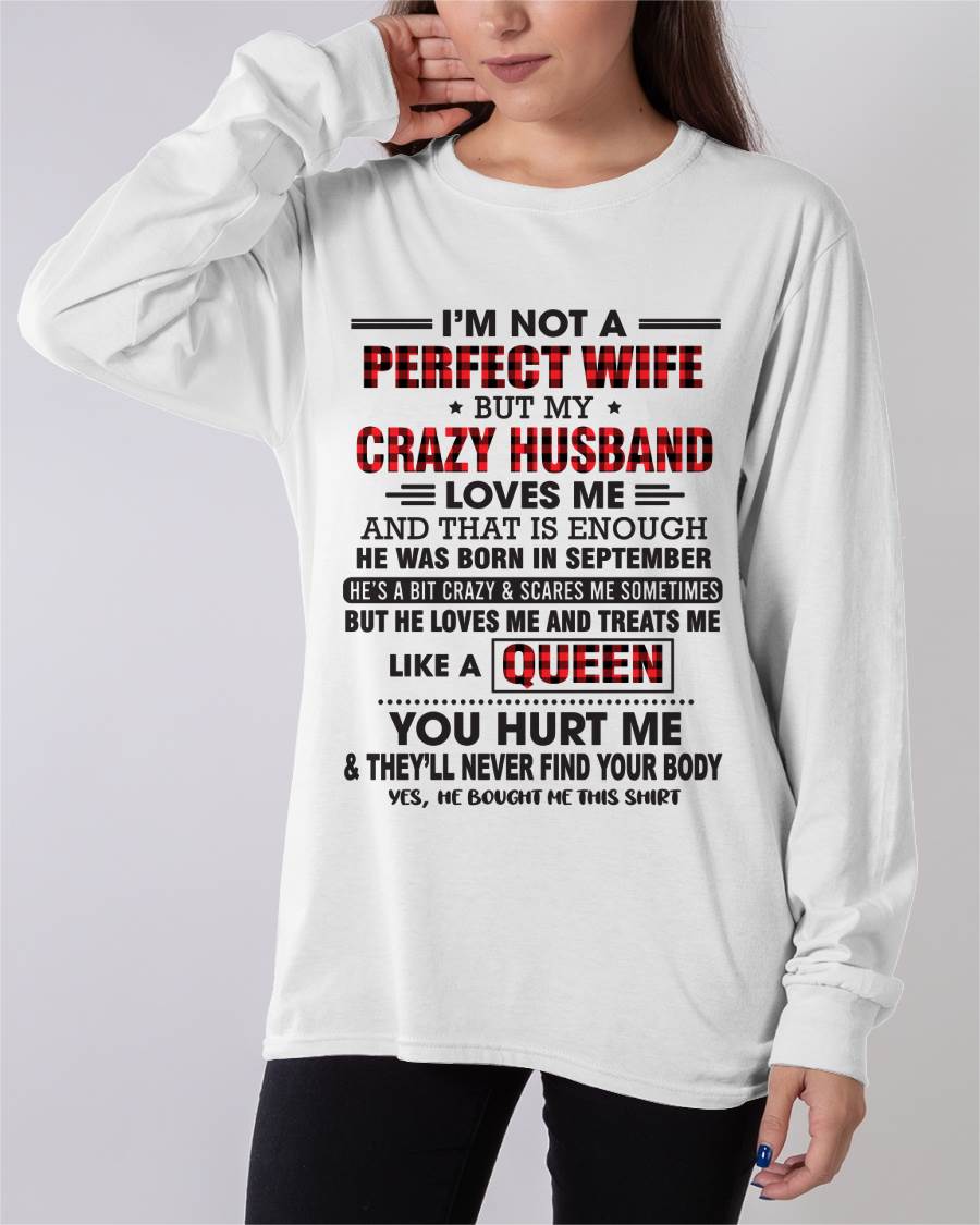 SEPTEMBER - I’M NOT A PERFECT WIFE  BUT MY CRAZY HUSBAND LOVES ME  AND THAT IS ENOUGH - FROM HUSBAND - TLEE09 (SKU26T-0188-09)