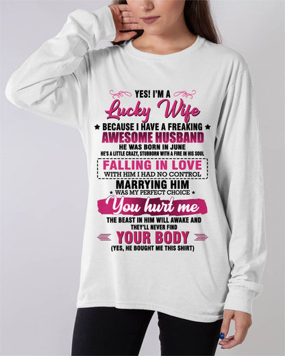 JUNE - YES! I’M A LUCKY WIFE BECAUSE I HAVE A FREAKING AWESOME HUSBAND - FROM HUSBAND - TLEE06 (SKU26T-01-08-06)