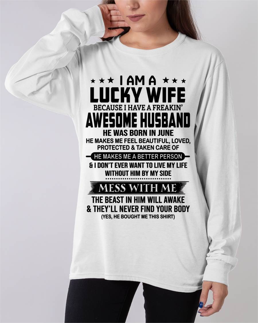 JUNE BORN HUSBAND'S LUCKY WIFE - FROM HUSBAND - TLEE06 (SKU2605-97-06)