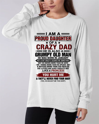 JANUARY - BEST DAD BEST DAUGHTER SHIRT - FROM DAD - TLEE01 (SKU2608-27-01)