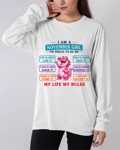 NOVEMBER GIRL – MY LIFE MY RULES - FOR WOMEN - TLEE11 (SKU2604-245-11)