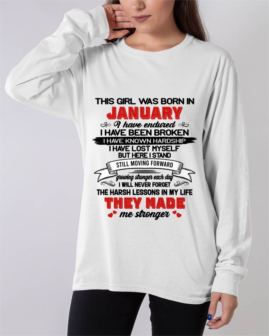 JANUARY - EVERY HARD LESSON MADE ME STRONGER - FOR WOMEN - TLEE01 (SKU2602-22-01)