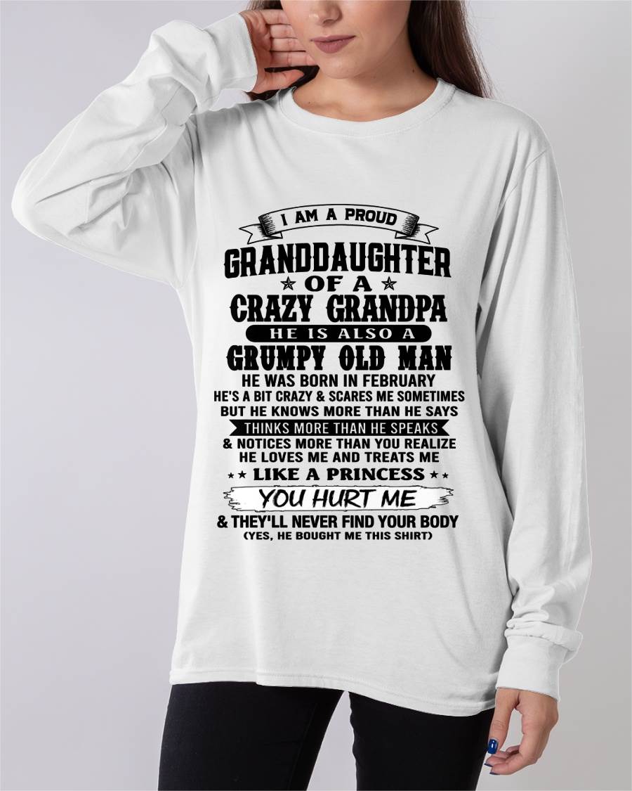 FEBRUARY - PROUD GRANDDAUGHTER OF A CRAZY GRANDPA - FROM GRANDPA - TLEE02 (SKU2607-114-02)