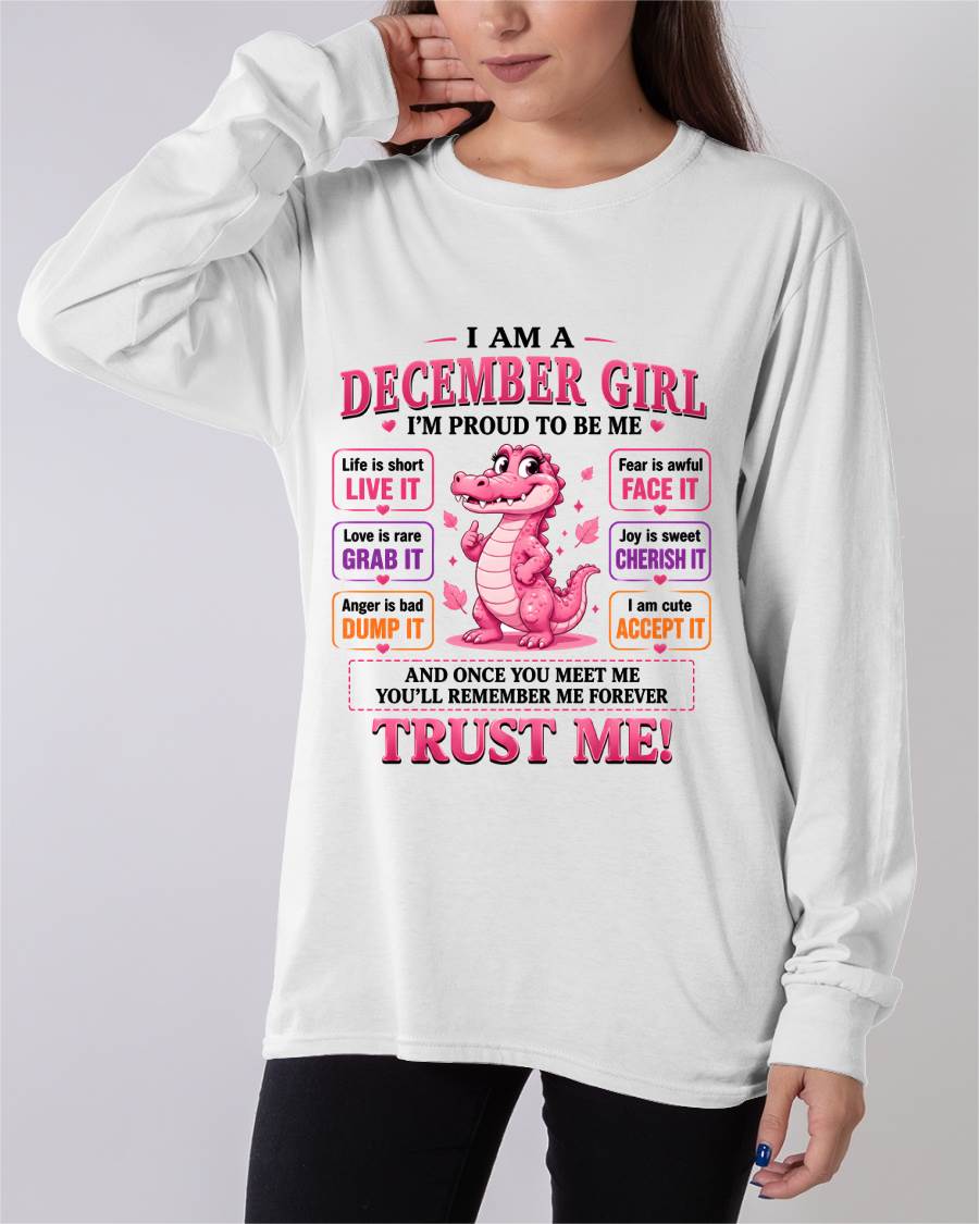DECEMBER GIRL CUTE ALLIGATOR TEE - FOR WOMEN - TLEE12 (SKU2607-236-12)