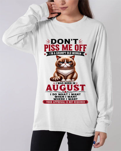 AUGUST – ZERO PATIENCE FUNNY CAT - FOR WOMEN - TLEE08 (SKU2608-291-08)