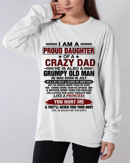 JULY - BEST DAD BEST DAUGHTER SHIRT - FROM DAD - TLEE07 (SKU2608-27-07)