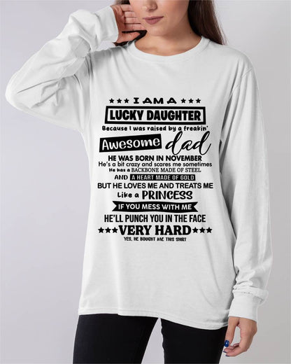 NOVEMBER - I AM A LUCKY DAUGHTER BECAUSE I WAS RAISED BY A FREAKIN' AWESOME DAD - FROM DAD - TLEE11 (SKU2603-177-11)