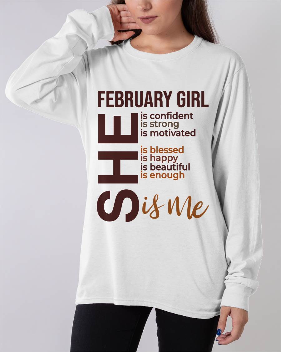 FEBRUARY BORN GIRL – CONFIDENT & STRONG - FOR WOMEN - TLEE02 (SKU2605-04-02)