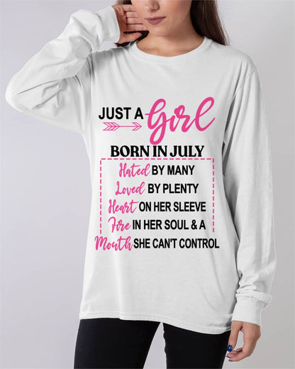 BORN IN JULY – A GIRL WITH ATTITUDE, HEART, AND A MOUTH SHE CAN’T CONTROL - FOR WOMEN - TLEE07 (SKU2603-363-07)