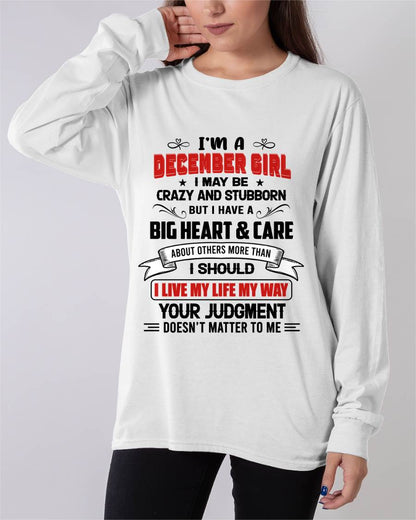 DECEMBER - MY LIFE, MY RULES, AND I STAND BY EVERY CHOICE I MAKE - FOR WOMEN - TLEE12 (SKU26T-01239-12)