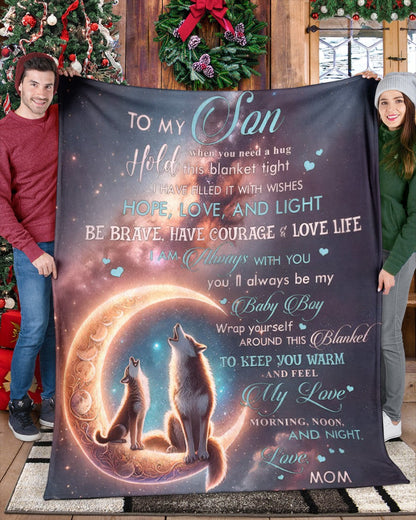 BLANKET FOR SON - GIFT FROM MOM - COMFORT & WARMTH GIFT (SKUB-NTTD-04)