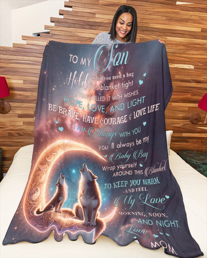 BLANKET FOR SON - GIFT FROM MOM - COMFORT & WARMTH GIFT (SKUB-NTTD-04)