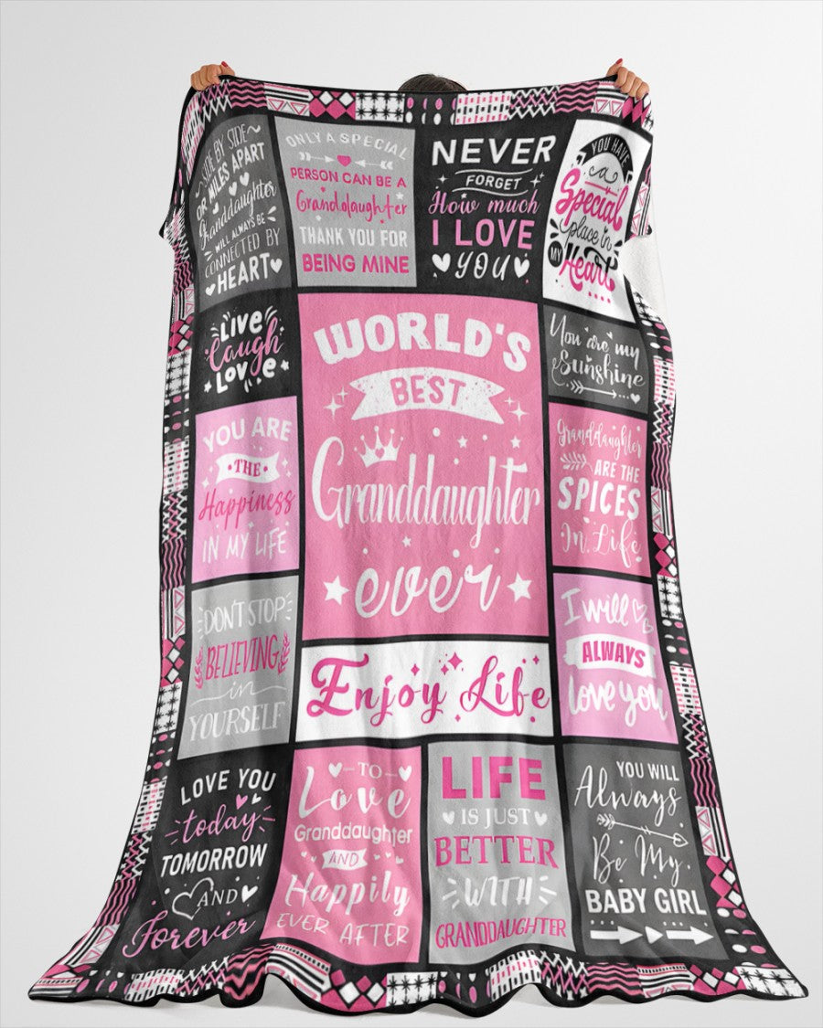 TO MY GRANDDAUGHTER - GIFT FOR GRANDDAUGHTER - Sherpa Fleece Blanket From Grandparent (SKUB-NTTD-07)