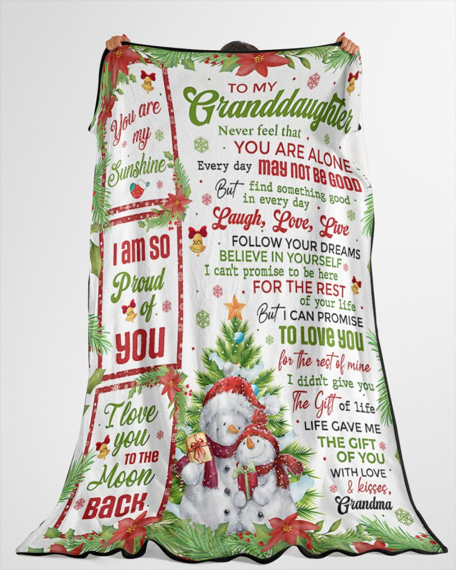 BLANKET FOR GRANDDAUGHTER – COMFORT & WARMTH GIFT Sherpa Fleece Blanket NTTD00 (SKUB-CHRISTMAS)