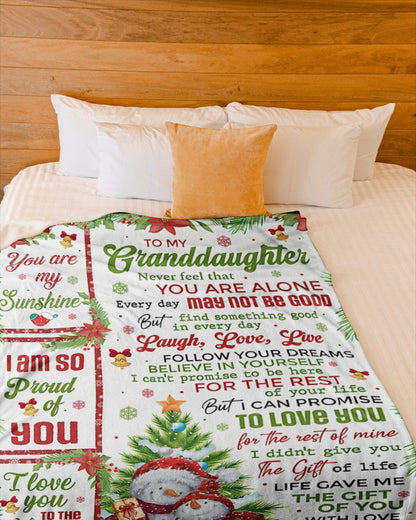 BLANKET FOR GRANDDAUGHTER – COMFORT & WARMTH GIFT Sherpa Fleece Blanket NTTD00 (SKUB-CHRISTMAS)