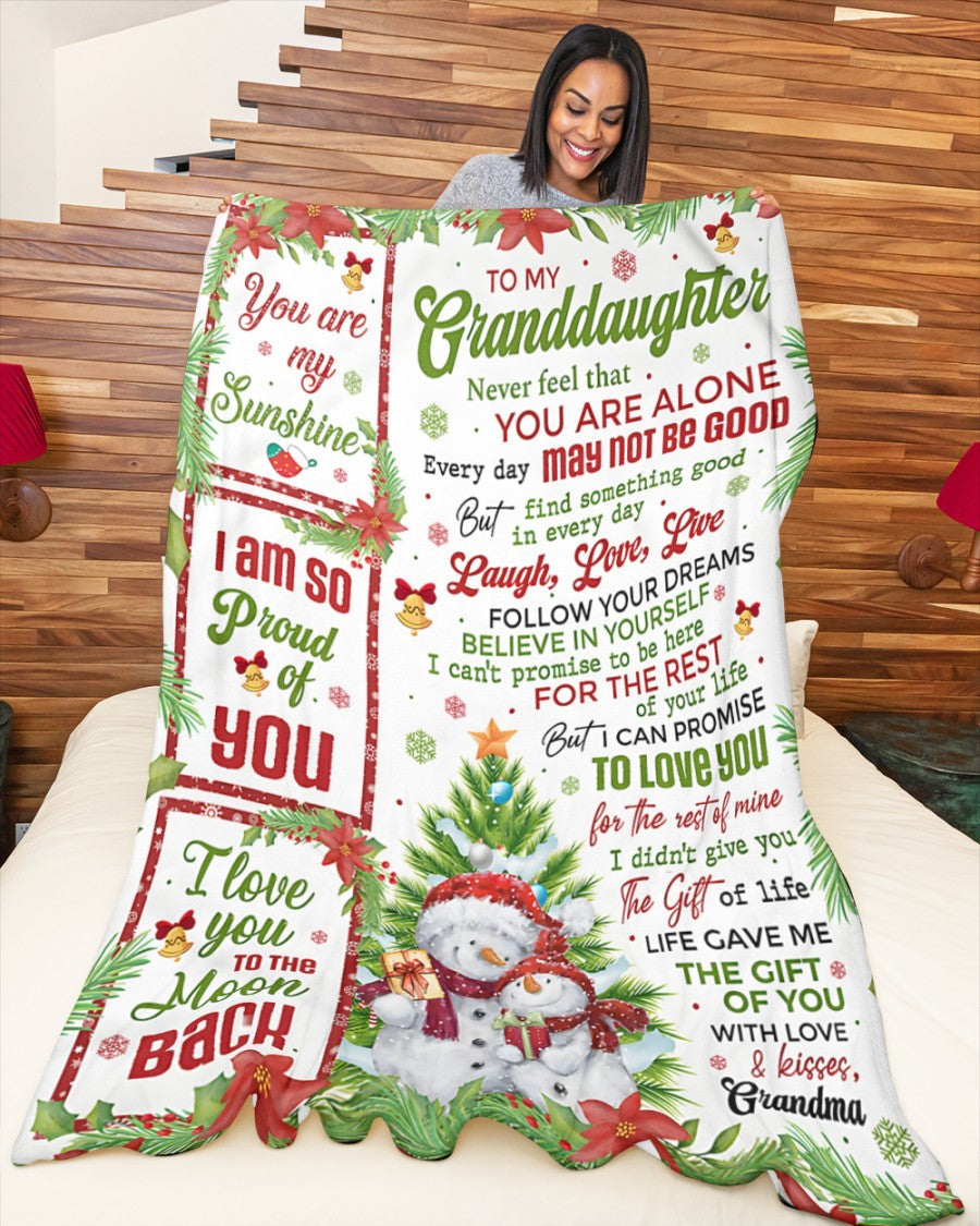 BLANKET FOR GRANDDAUGHTER – COMFORT & WARMTH GIFT Sherpa Fleece Blanket NTTD00 (SKUB-CHRISTMAS)