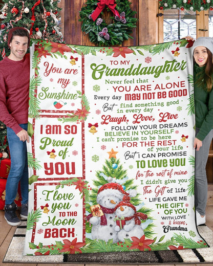 BLANKET FOR GRANDDAUGHTER – COMFORT & WARMTH GIFT Sherpa Fleece Blanket NTTD00 (SKUB-CHRISTMAS)