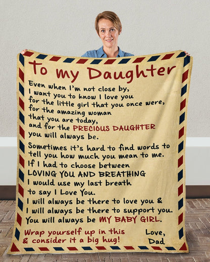 TO MY DAUGHTER - GIFT FOR DAUGHTER - Sherpa Fleece Quilt Blanket (SKUB10-140)