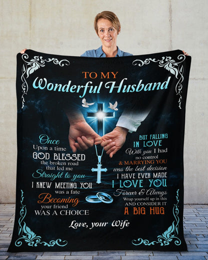 TO MY HUSBAND - GIFT FOR HUSBAND - Sherpa Fleece Quilt Blanket