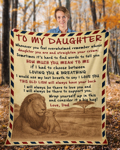 TO MY DAUGHTER - GIFT FOR DAUGHTER - Sherpa Fleece Quilt Blanket
