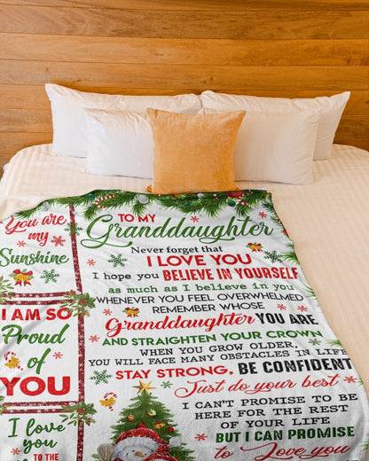 BLANKET FOR GRANDDAUGHTER – COMFORT & WARMTH CHRISTMAS GIFT FROM GRANDMA  Sherpa Fleece Quilt Blanket NTTD00