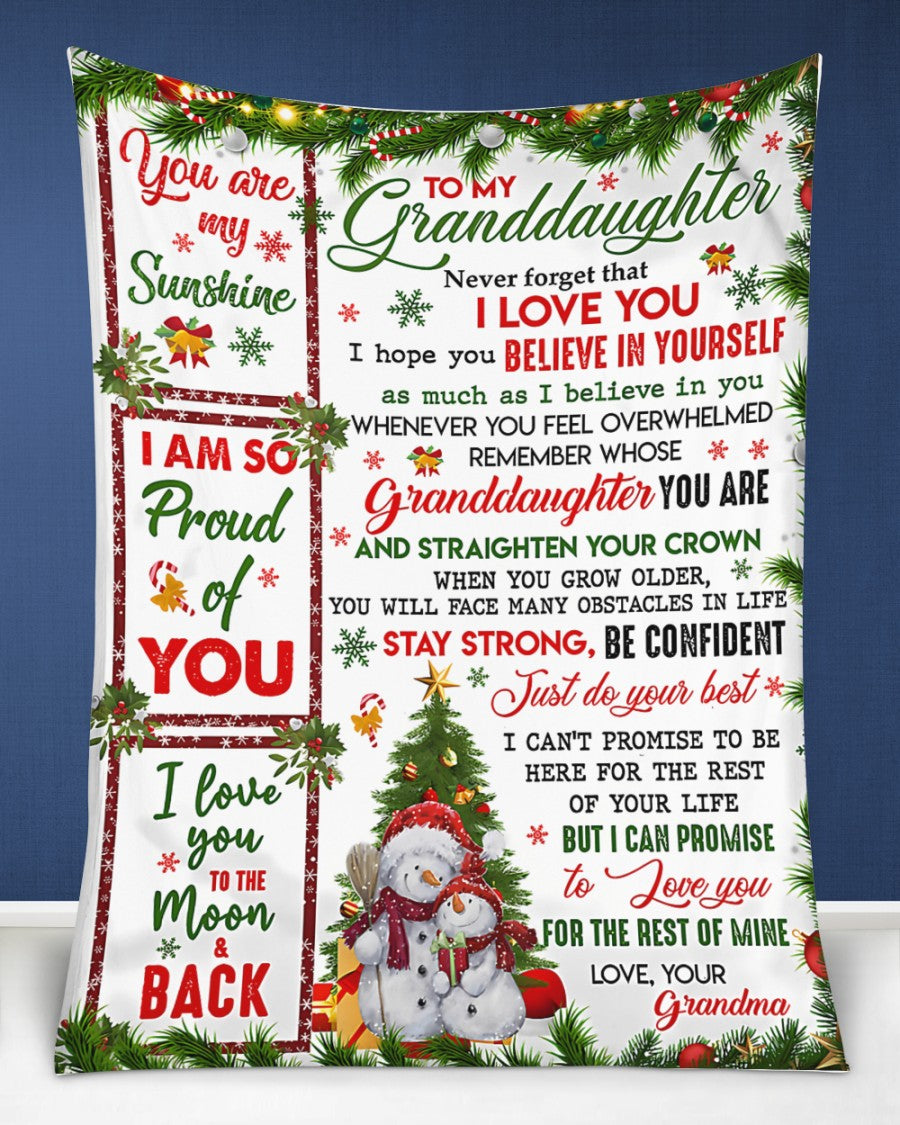 BLANKET FOR GRANDDAUGHTER – COMFORT & WARMTH CHRISTMAS GIFT FROM GRANDMA  Sherpa Fleece Quilt Blanket NTTD00