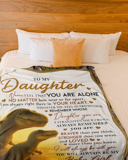 BLANKET FOR DAUGHTER – COMFORT & WARMTH GIFT FROM DAD Sherpa Fleece Quilt Blanket NTTD00 (SKUB-BLK-DADKL)